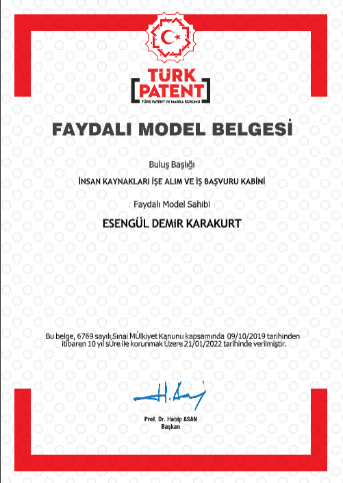 Faydalı Model Belgesi