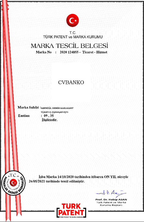 Marka Tescil Belgesi